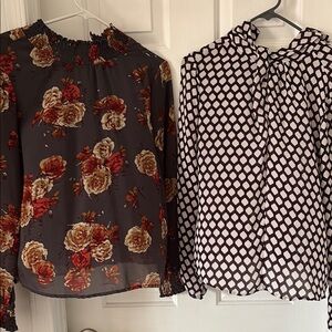 2 back neck closure long sleeve Women's Tops